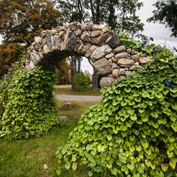 Sculptural Stone Fence and Moongate