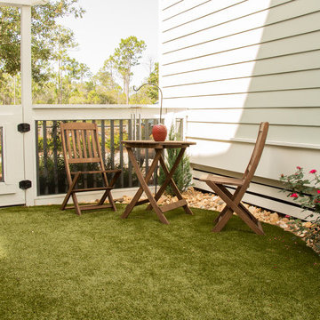 Seagrove Beach cozy backyard with synthetic turf