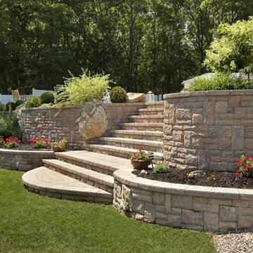 Series of Retaining Walls and Steps