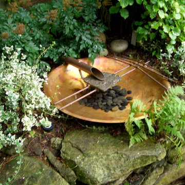 Shade garden with Asian influences, Winchester MA