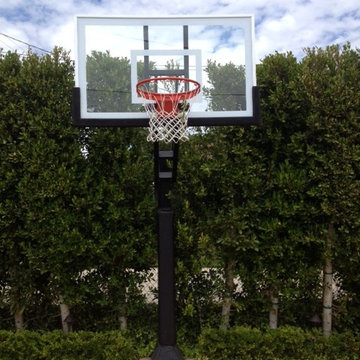 Shirin S's Pro Dunk Gold Basketball System on a 30x28 in Beverly Hills, CA