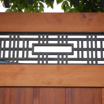 Shoji-Inspired Redwood Gate (Close-Up)