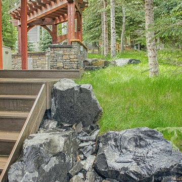 Side Yard Entrance With Rundle Tailings & Composite Steps