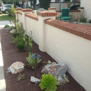 Sidewalk planter after