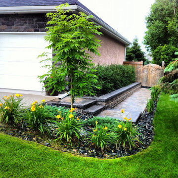Sideyard Walkway with Plantings