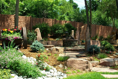 SimTek EcoStone simulated stone fencing - backyard retreat