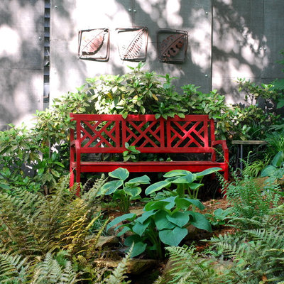 Design ideas for an eclectic shade landscaping in Charlotte.