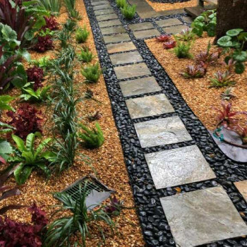 Slate Stepping Stone Walkway