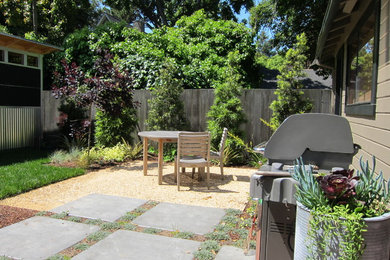Small garden seating area