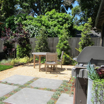 Small garden seating area