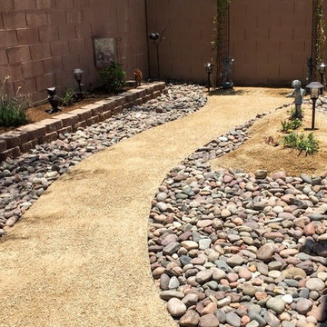 Small Yard conversion with Path and Low Water use Plantings