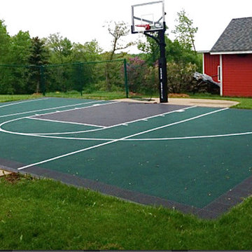 SnapSports Backyard Basketball Court on the farm