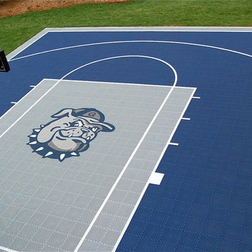 SnapSports -Home Basketball Court w/ Custom Logo