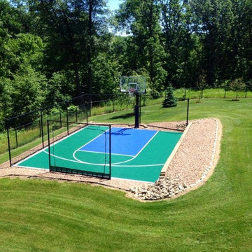 SnapSports - Small Backyard Home Basketball Court