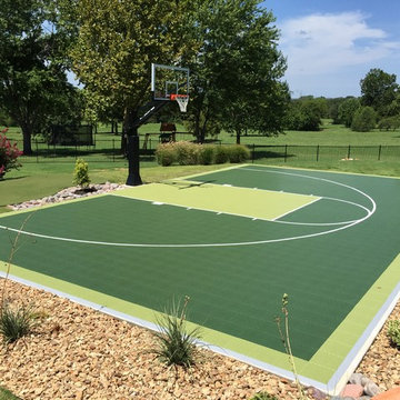 SnapSports® Backyard Basketball Court - Cool Green