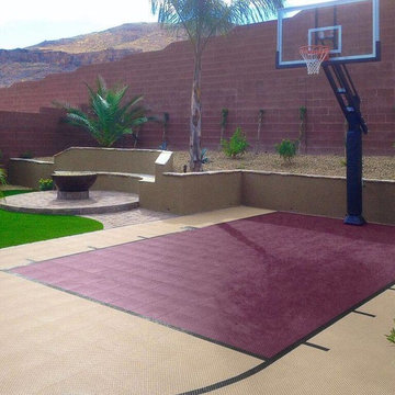 SnapSports® - Southern California Backyard  Basketball Court -