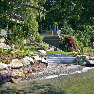 Softened beach cove on Lake Washington