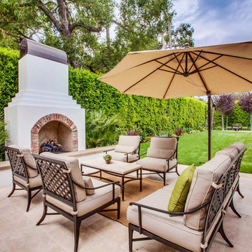 Spanish Colonial Revival Makeover - New Seating Area & Fireplace