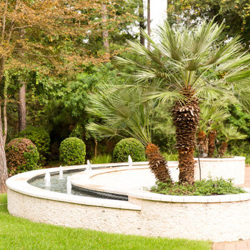 Spanish Style Yard Featuring Water Features
