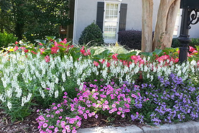 Inspiration for a small partial sun backyard formal garden in Atlanta for spring.