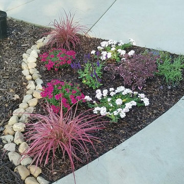 Spring flowers installation