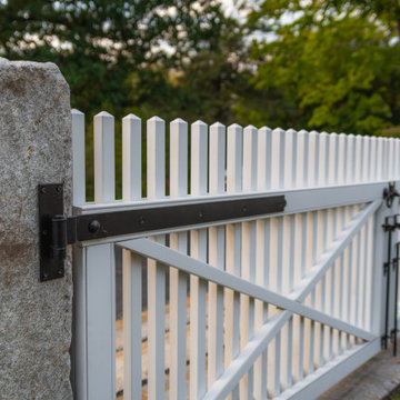 Square Picket Fence and Driveway Gates - Middleton, MA