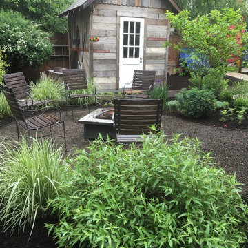 St. Johns Garden with Rustic Garden Shed
