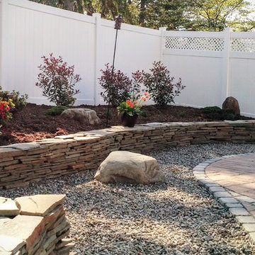 Stacked Stone Walls and Landscaping