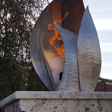 Stainless Steel Flame Of Freedom Sculpture