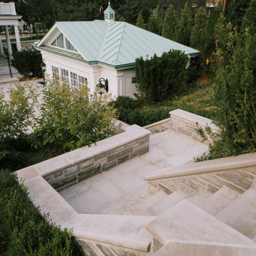 Staircases with Indiana Limestone Coping