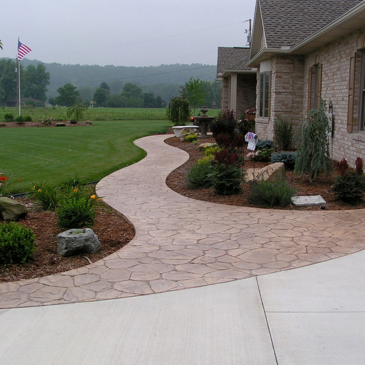 Stamped Concrete Sidewalk Photos & Ideas Houzz
