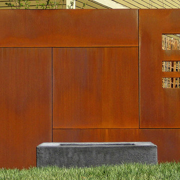 Steel wall and Fire Pit