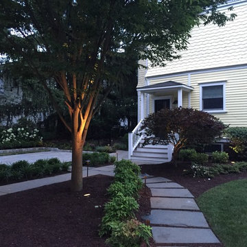 Stepping stone path from garage to back door