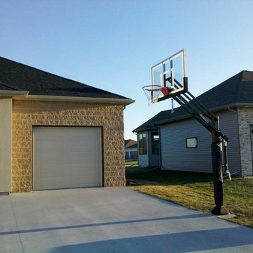 Steve W's Pro Dunk Gold Basketball System on a 48x44 in West Fargo, ND