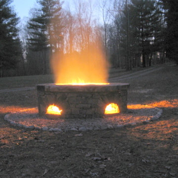 Stone Fire Pit with Arches - Raleigh, NC