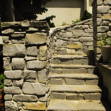 Stone Garden Steps and Planters in Kingsport, Tennessee