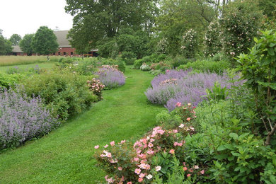 Bild på en lantlig trädgård