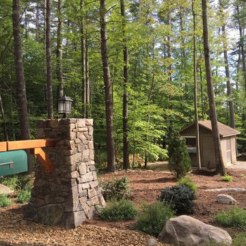 Stone Pillar Mailbox and Light