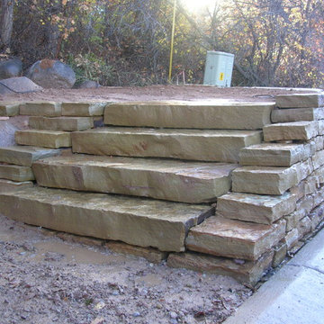 Stone Stairs & Landing / Insulation over shallow sewer line