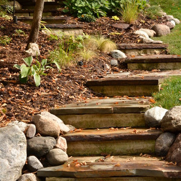 Stone Steps with Landscaping