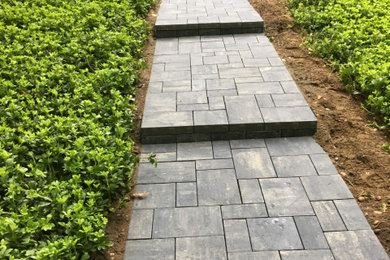 Photo of a concrete paver landscaping in New York.