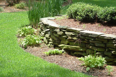 Stone walls and patio