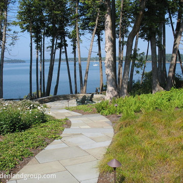 Stone Walls, Paths, Steps and oval patio