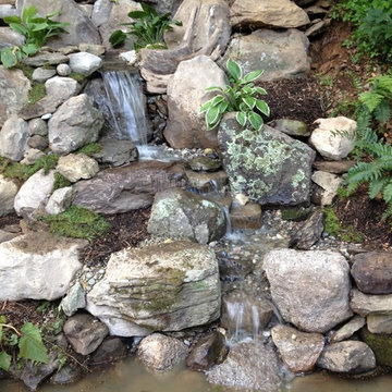 Stream and Waterfalls addition to Pond