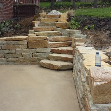 Suffield Retaining Wall and Stairs