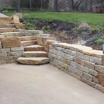 Suffield Retaining Wall and Stairs
