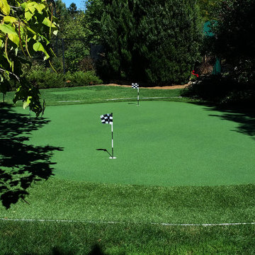 Synthetic Grass Putting Greens Surrounded by Natural Grass