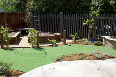 Synthetic Putting Green & Raised Vegetable Beds