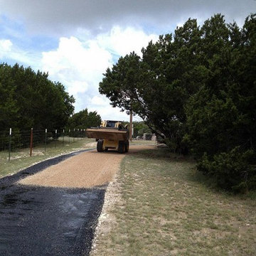 Tar and chip seal installation in San Marcos, TX