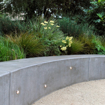 Temescal Family Garden -  Concrete Bench and Lighting Detail
